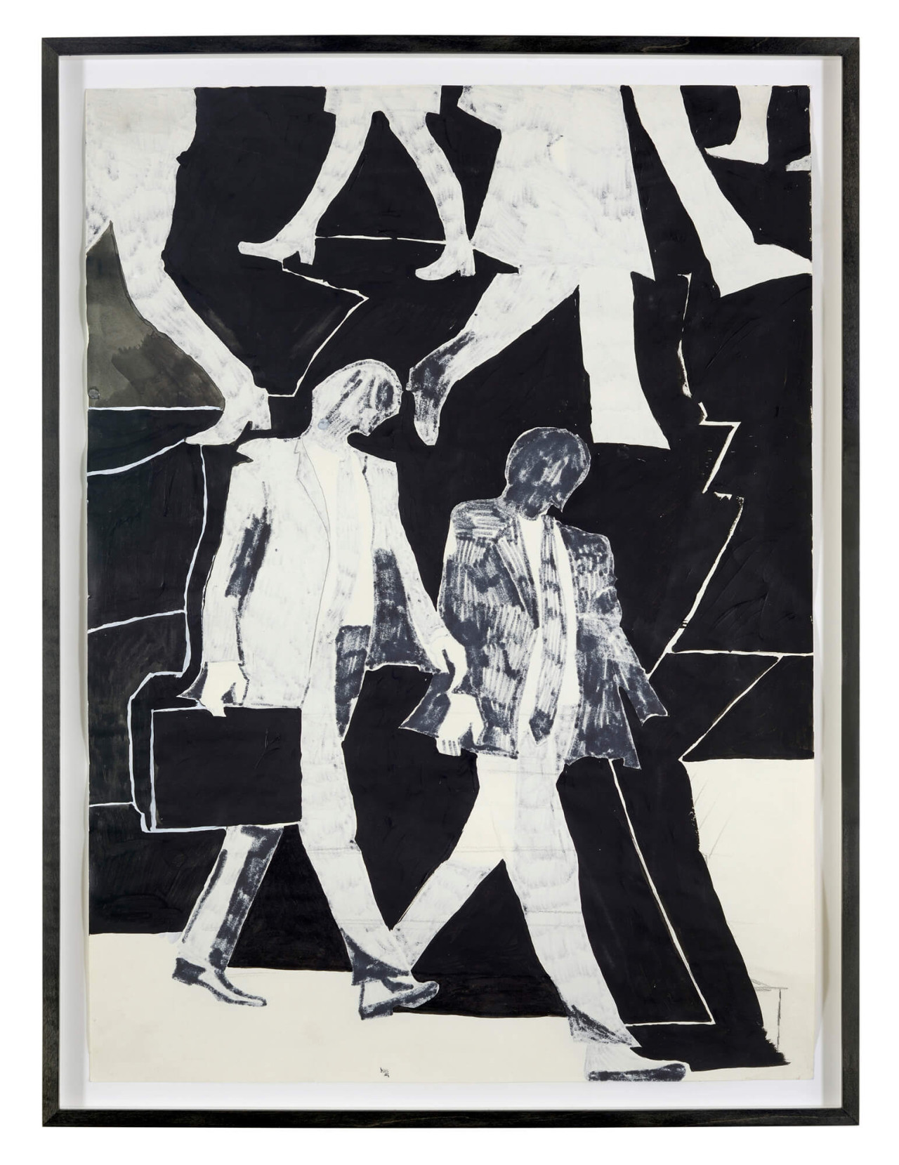 constanze-kerth, acryl and felttip pen on paper, den Schatten integrieren