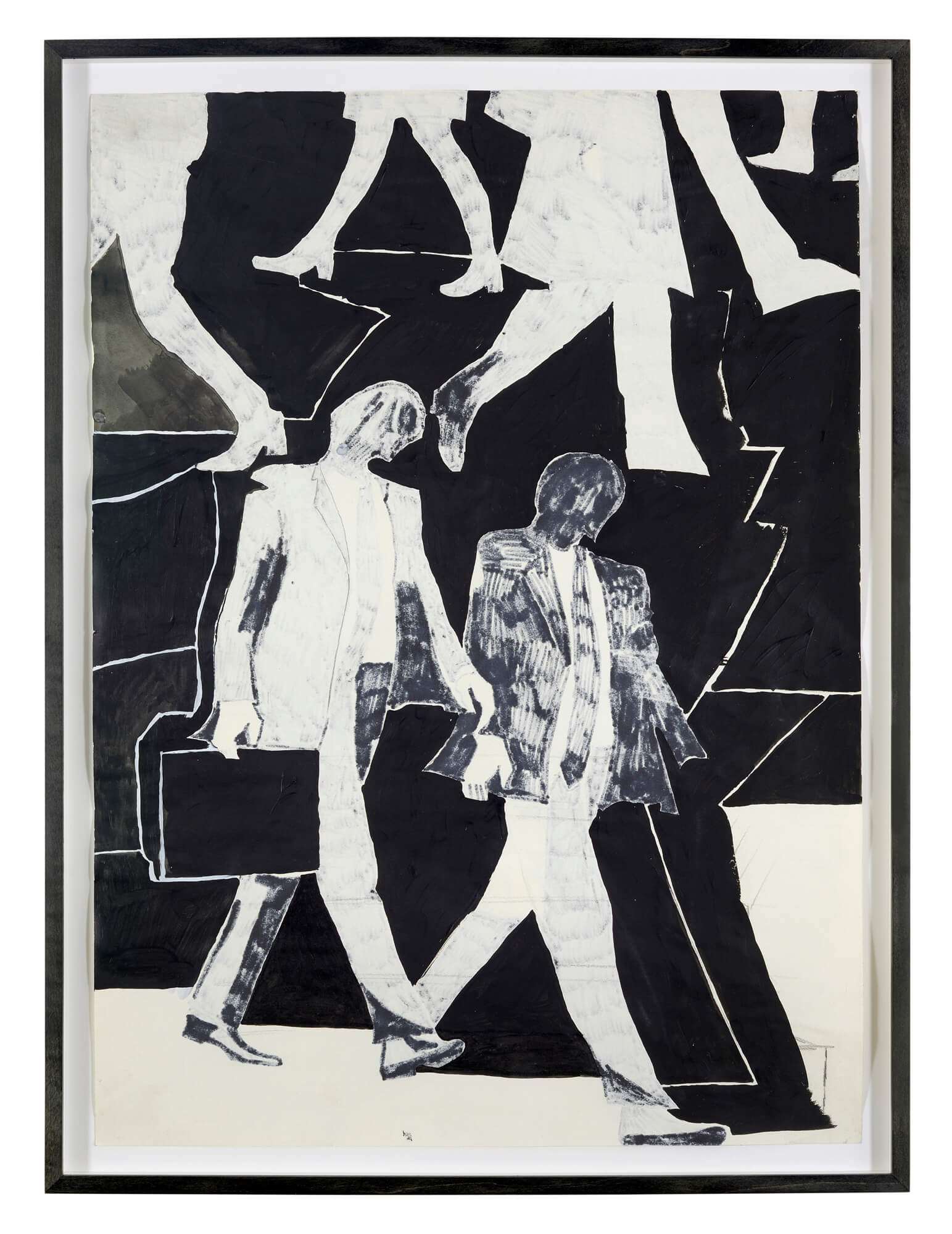 constanze-kerth, acryl and felttip pen on paper, den Schatten integrieren